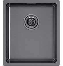 Кухонная мойка Paulmark Lassan 38 UNI LA38-GM черный/вороненая сталь