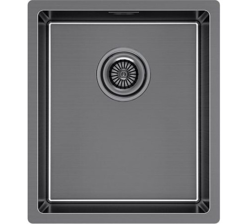 Кухонная мойка Paulmark Lassan 38 UNI LA38-GM черный/вороненая сталь