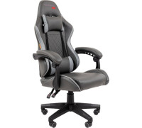 Игровое геймерское кресло CHAIRMAN CH28 экокожа, черный/серый