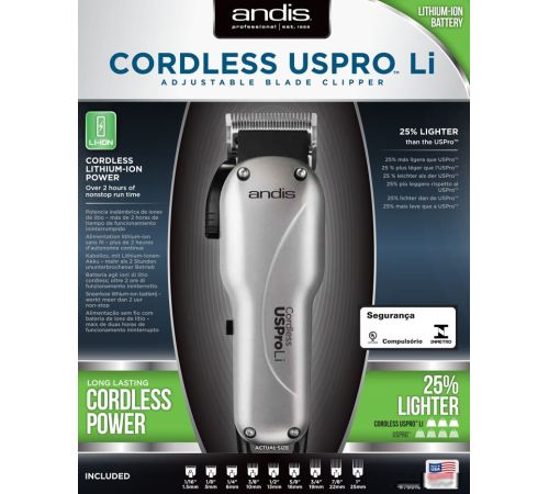 Машинка для стрижки волос Andis Cordless USPro Li Adjustable Blade Clipper LCL