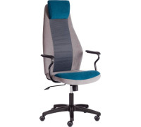 Офисное кресло TetChair Aviator флок/ткань синий/серый/серый