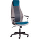 Офисное кресло TetChair Aviator флок/ткань синий/серый/серый