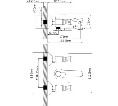 Смеситель Oasis L2009CH_Deg