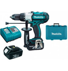 Ударная дрель-шуруповерт Makita DHP451RFE с 2-мя АКБ, кейс