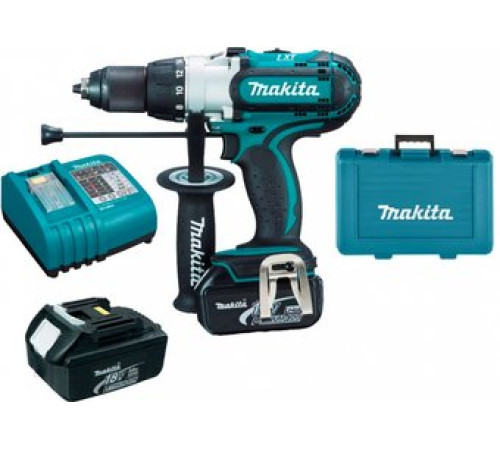 Ударная дрель-шуруповерт Makita DHP451RFE с 2-мя АКБ, кейс
