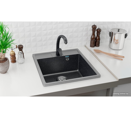 Кухонная мойка Ulgran U-406 ультра-черный