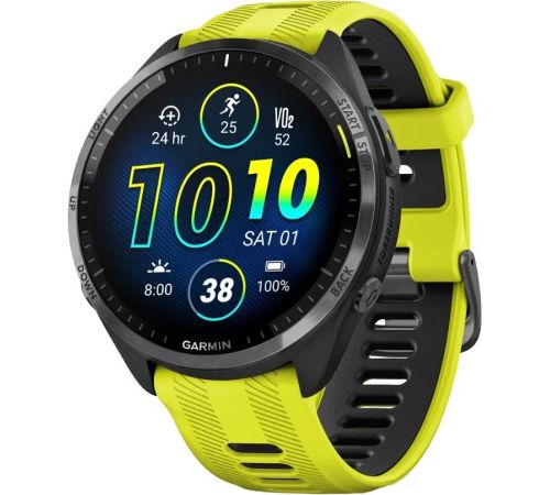 Умные часы Garmin Forerunner 965 черный/желтый