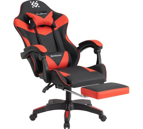 Игровое геймерское кресло Defender Tornado черный/красный