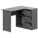 Стол Mio Tesoro Денвер угловой графит серый