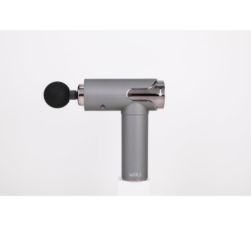 Перкуссионный массажер Miru BM-19 4 насадки, серый