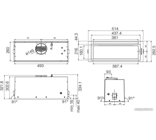 Кухонная вытяжка Elica Lane Sensor BL MAT/A/52 PRF0188472