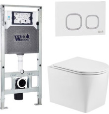 Унитаз подвесной WeltWasser Amberg 506 ST + Nesenbach 004 GL-WT + Amberg RD-WT