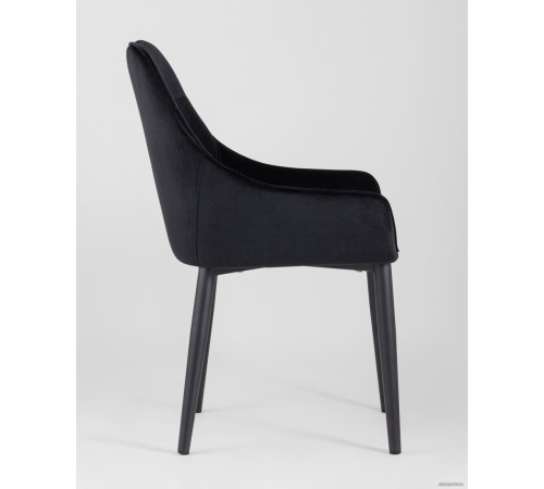 Стул с подлокотниками Stool Group Диана велюр черный