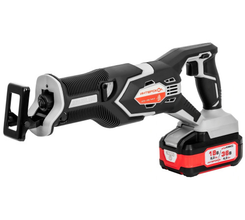 Сабельная пила Интерскол НПА-200/36ВЭ 818.2.2.70 с 2-мя АКБ, кейс