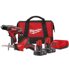 Milwaukee М12 ВPP2С-402B 4933441230 шуруповерт, сабельная пила, 2 АКБ, сумка
