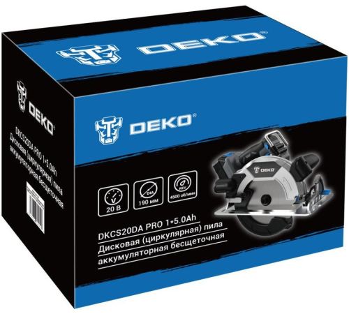 Дисковая циркулярная пила Deko DKCS20DA PRO 085-1156 с 1-им АКБ