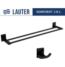 Набор аксессуаров для ванной Lauter 21SH8392 + 21SH8322 Matt Black, 2 предмета