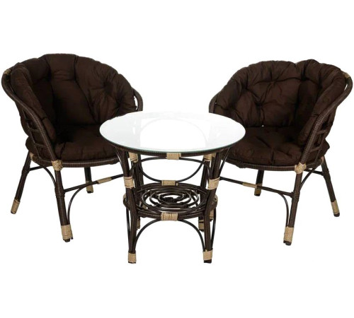 Набор садовой мебели BiGarden БГ- Багама 2+1 кофейный