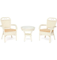 Набор садовой мебели TetChair Andrea ротанг/белый