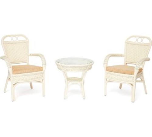 Набор садовой мебели TetChair Andrea ротанг/белый