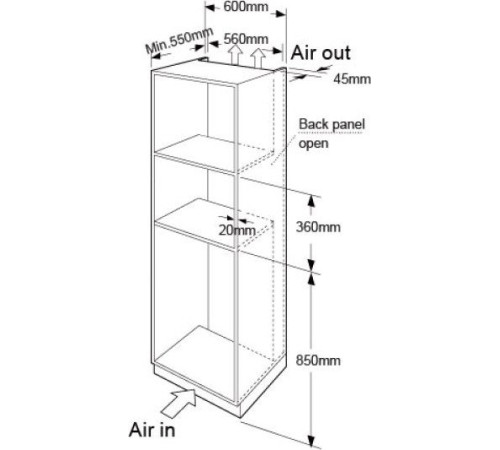 Микроволновая печь ZorG MIO252 S black черный