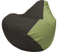 Кресло-мешок Flagman Груша Макси XXL Г2.3-19170 черный/оливковый