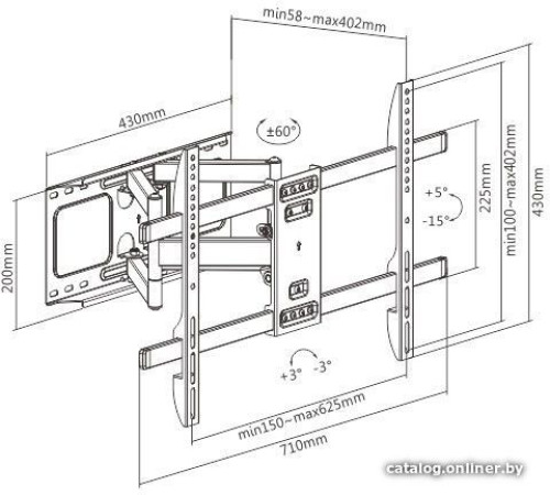 Кронштейн для телевизора Gembird WM-80ST-02