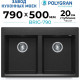 Кухонная мойка Polygran Brig 790 черный
