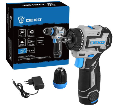 Дрель-шуруповерт Deko Loner 12V PRO 085-1121 с 1-им АКБ