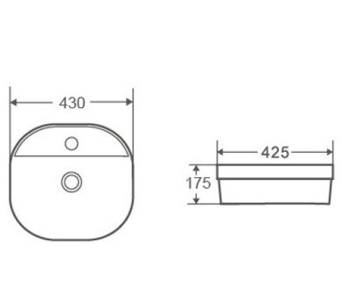 Умывальник D&K Quadro DT1510916 белый