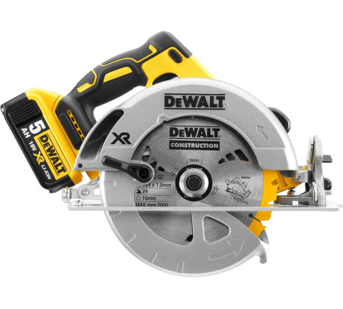 Дисковая циркулярная пила DeWalt DCS570P2 с 2-мя АКБ, кейс