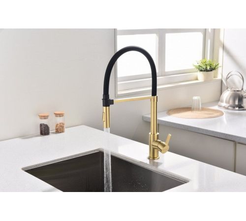 Смеситель Paulmark HA214021-LG золото/светлое брашированное золото