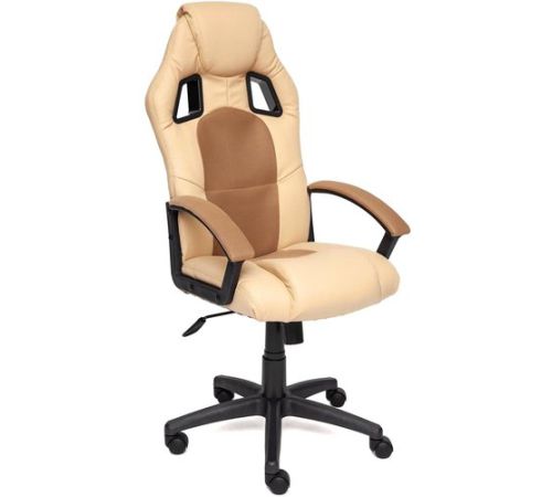 Игровое геймерское кресло TetChair Driver бежевый/бронзовый