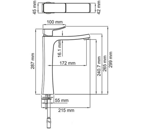 Смеситель Wasserkraft Aller 1063H