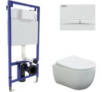 Унитаз подвесной Berges Wasserhaus Ventas + Visam Slim 525 EX-043310 с сиденьем