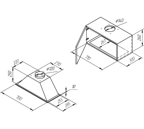 Кухонная вытяжка KUPPERSBERG Inlinea 70 LX