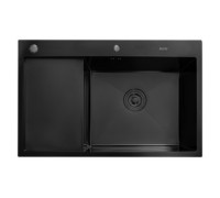 Кухонная мойка Astir Decor PVD Black C78x51BR с сифоном, дозатором и коландером