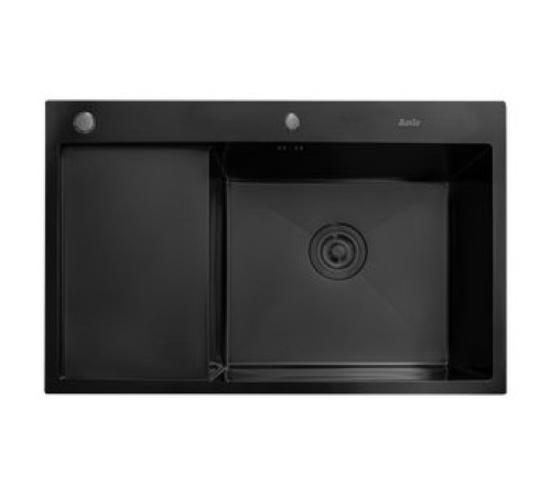 Кухонная мойка Astir Decor PVD Black C78x51BR с сифоном, дозатором и коландером