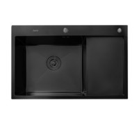 Кухонная мойка Astir Decor PVD Black C78x51BL с сифоном, дозатором и коландером