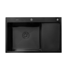 Кухонная мойка Astir Decor PVD Black C78x51BL с сифоном, дозатором и коландером