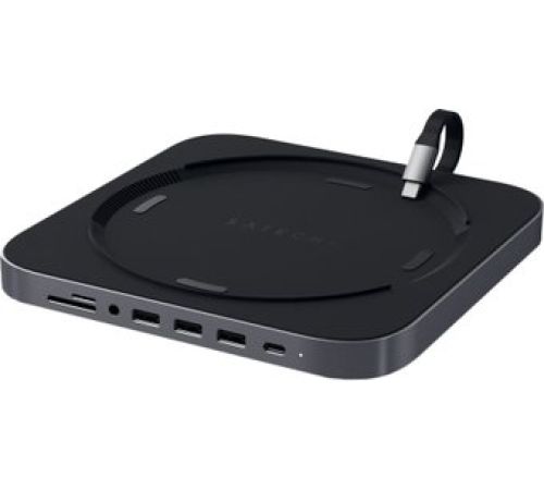 USB-хаб Satechi Aluminum Stand & Hub for Mac Mini ST-ABHFM серый