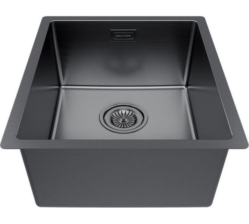 Кухонная мойка Paulmark Lassan 38 UNI LA38-GM черный/вороненая сталь