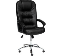 Офисное кресло TetChair Сн9944 иск. кожа/ткань, хром/черный