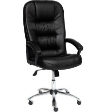 Офисное кресло TetChair Сн9944 иск. кожа/ткань, хром/черный