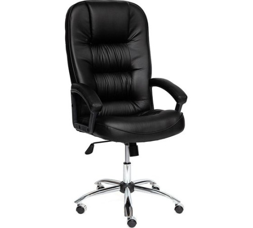 Офисное кресло TetChair Сн9944 иск. кожа/ткань, хром/черный