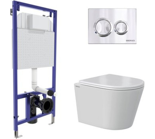 Унитаз подвесной Berges Wasserhaus Vita Rimless 043377 с сиденьем