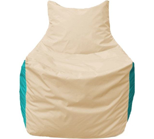 Кресло-мешок Flagman Фокс Ф2.1-151 слоновая кость/бирюзовый