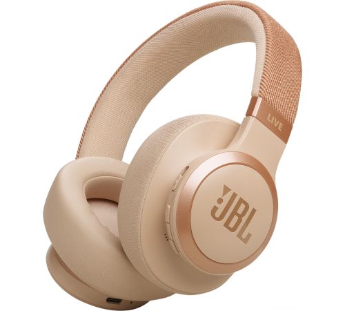 Наушники JBL Live 770NC бежевый/золотистый