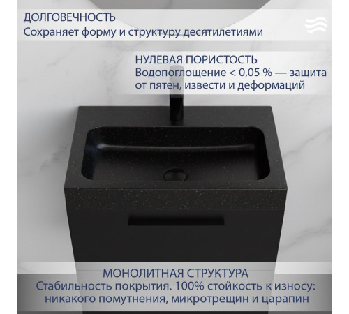 Умывальник Lauter Miletta 2161355GB Gold Black