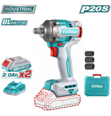 Гайковерт Total TIWLI2040 с 2-мя АКБ, кейс